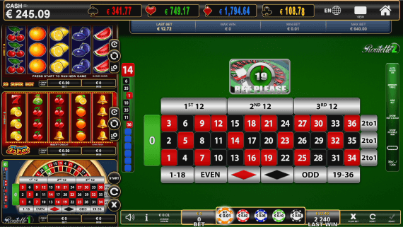 multiplay automatic roulette normal view